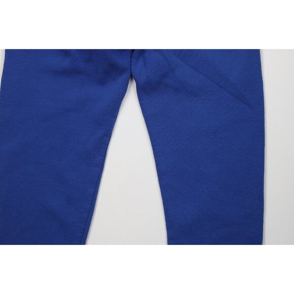Vtg 90s Streetwear Mens XL Faded Blank Heavy Sweatpants Joggers Royal Blue USA - Picture 12 of 13